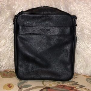 Authentic Coach Black Leather Crossbody Bag